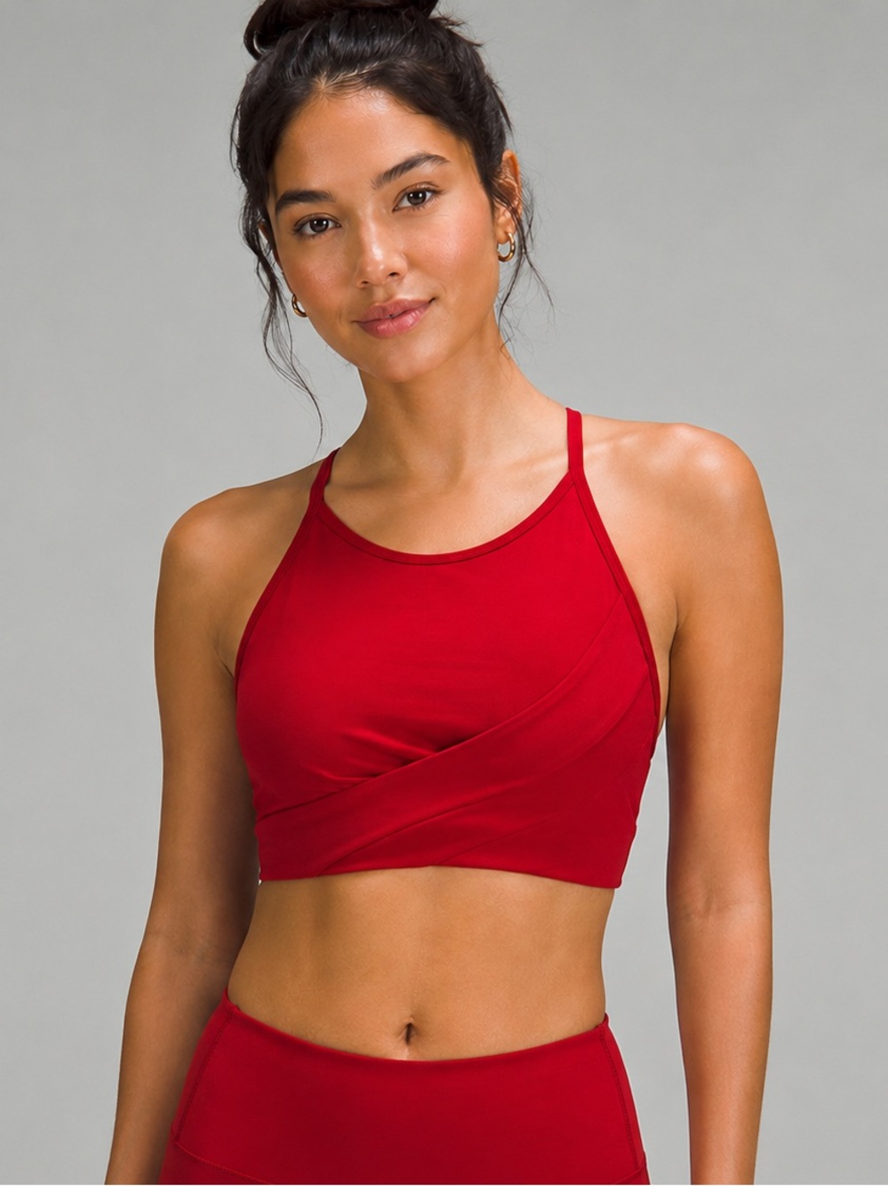 LULULEMON Flow Y Wrap-Front High-Neck Bra 6